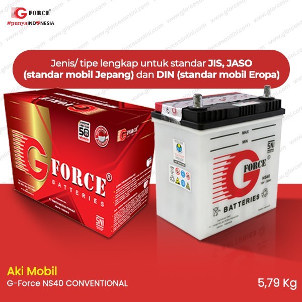 Gforce Ns40 - 32B20R / Ns40L 32B20L (32 Ampere) - Aki Mobil