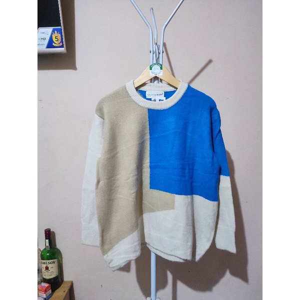 Sweater Rajut / Knitwear Lafudge Store Color Blok