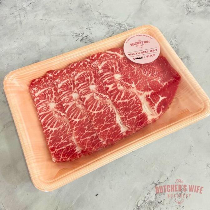 

Misuji Slice Wagyu Mb 7 | Oyster Blade Wagyu| Rosu Beef Slice @250Gram Lulla.Olstore