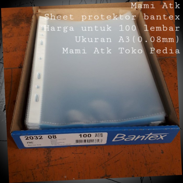 

Promo Sheet Protector Bantex 2032 Size A5 Harga Untuk 100 Lembar 0.08Mm