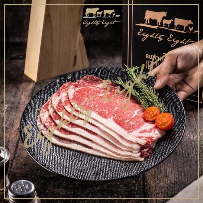 

Bs470 Daging Sapi / Beef Slice / Striploin Australia Wagyu Marb 6+ Lulla.Olstore