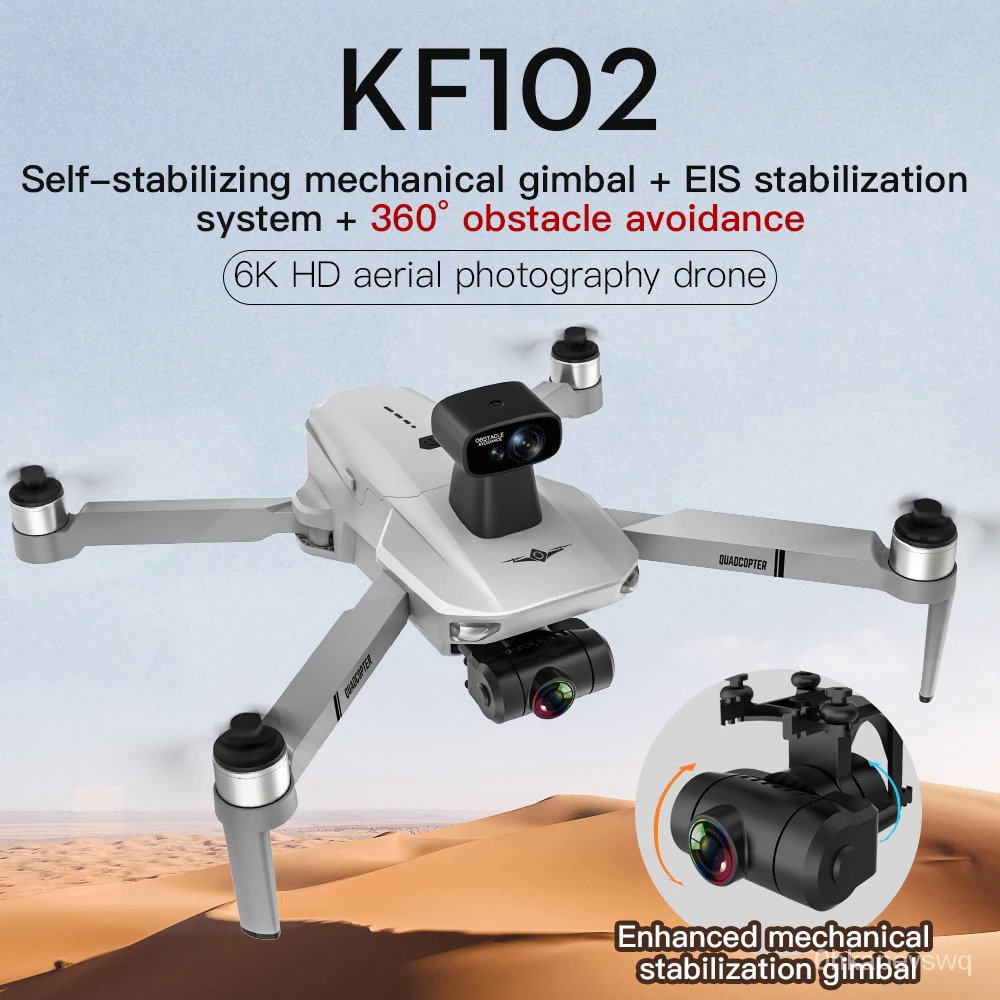 Drone KF102 2023New, Mainan Pesawat Nirawak Kuadkopter Lipat 8K Brhless dengan Kamera HD 6K Profesio