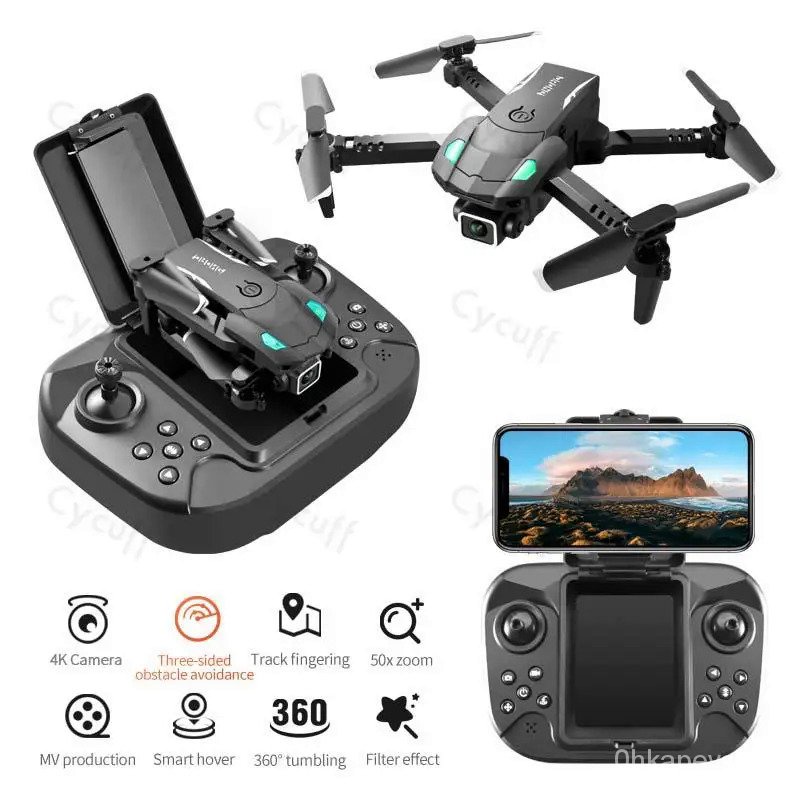 S128 Drone Mini 4K Kamera Ganda, Mainan Helikopter Remote Control FPV Pengendalian Jarak Jauh