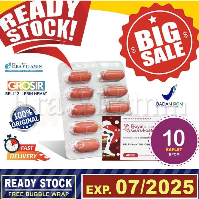 PROMO (PER STIP) Royal Gurukosamin 1200 mg 1200mg Glukosamin obat persendian