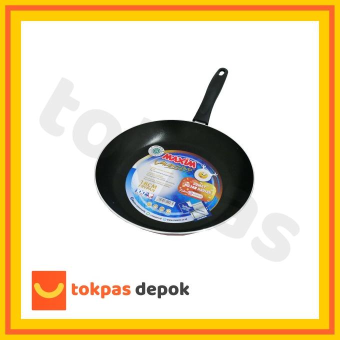 Teflon Maxim Valentino Ukuran 18 20 cm Wajan Penggorengan Anti Lengket