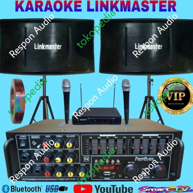 Terbaik Paket Speaker Karaoke Linkmaster Sound System Set 1 Pengiriman Cepat