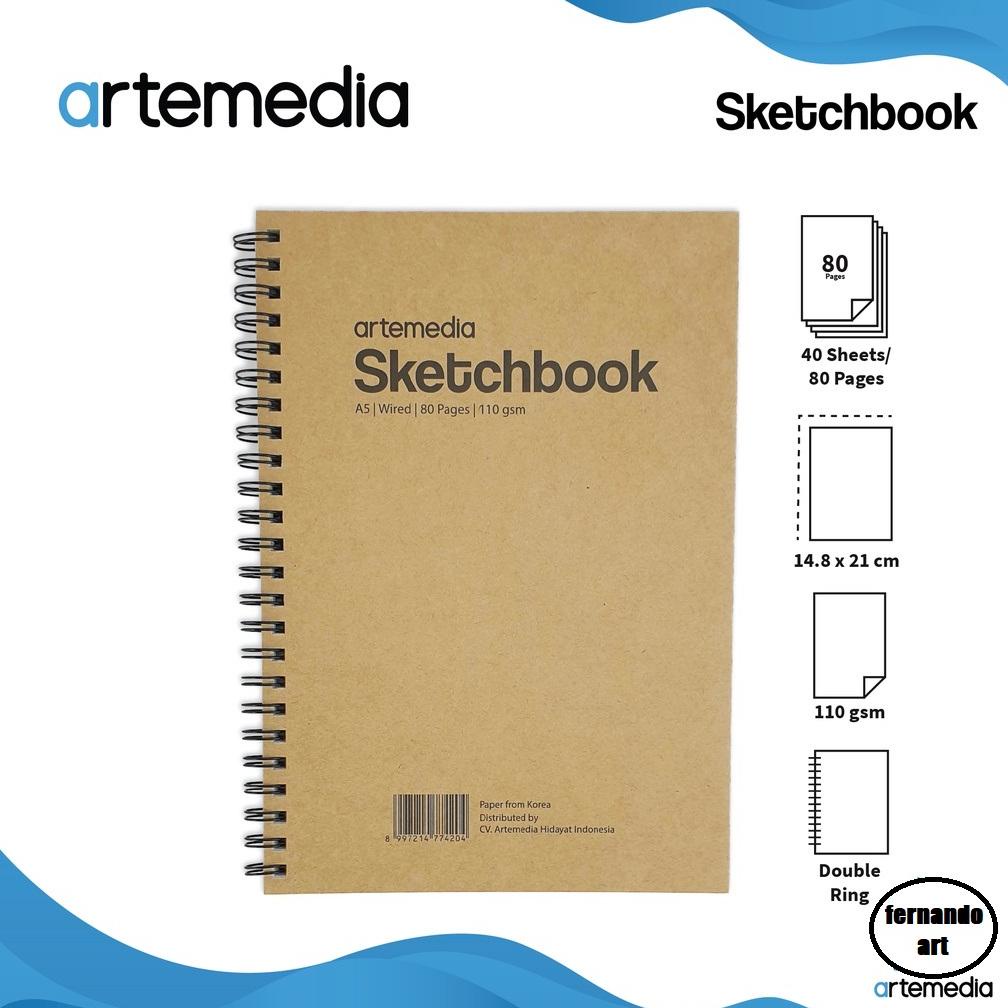 

COD Buku Sketsa Artemedia Sketchbook Wired A5 A4 Craft Cover Jilid Spiral Berkualitas