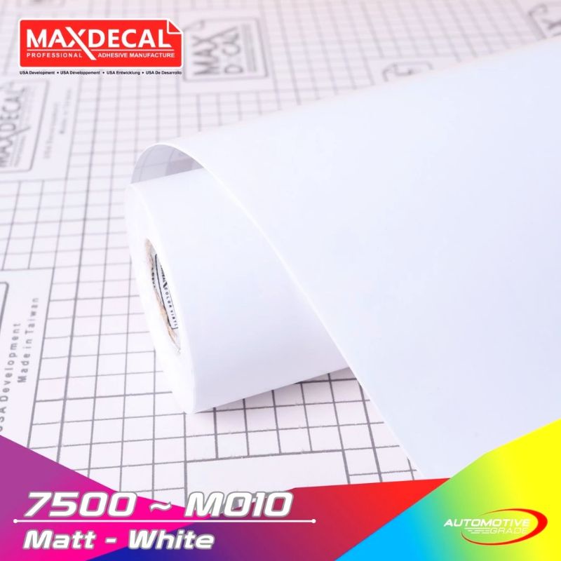 Skotlet putih doff maxdecal stiker motor laptop dan background aquarium