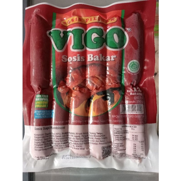 

Vigo sosis bakar sapi mini 500gr isi 12