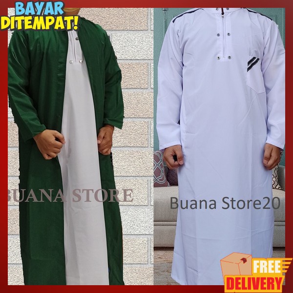 Pakean Cowo Lebaran Jubah Panjang Amak Cowo Terbaru Bju Jubah Gamiss Modern Bsju Pengajian Bocah Jub