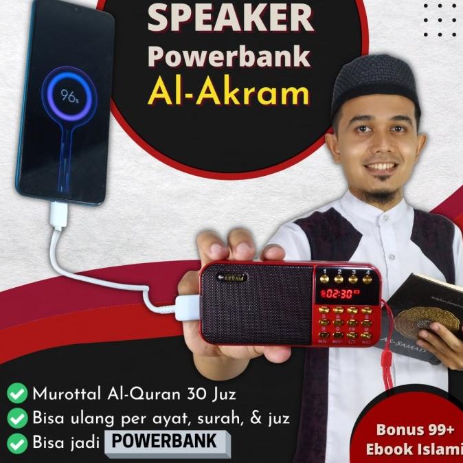 SMART SPEAKER POWERBANK Al-Akram, Speaker Quran Powerbank, Speaker Ala