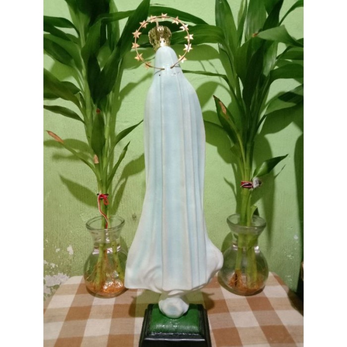 Patung Bunda Maria Fatima Mahkota 50cm /patung rohani/patung