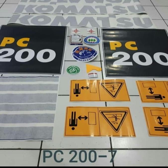 Sticker Excavator Komatsu Pc 200-7 Pc200-8 Pc200-6 Premium