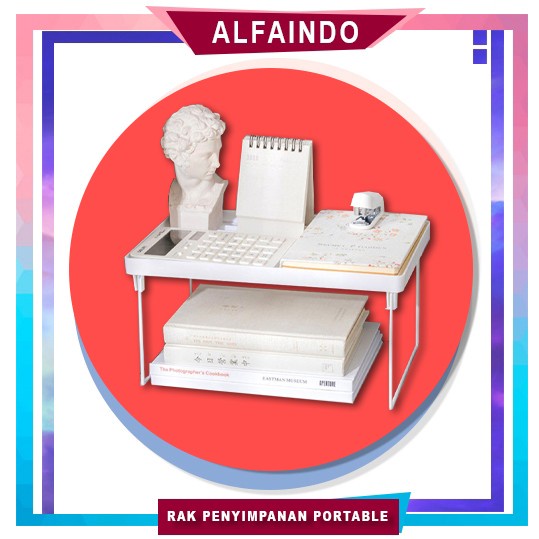 

Rak Penyimpanan Meja Lipat Serbaguna Storage Stationery Dekstop RT018