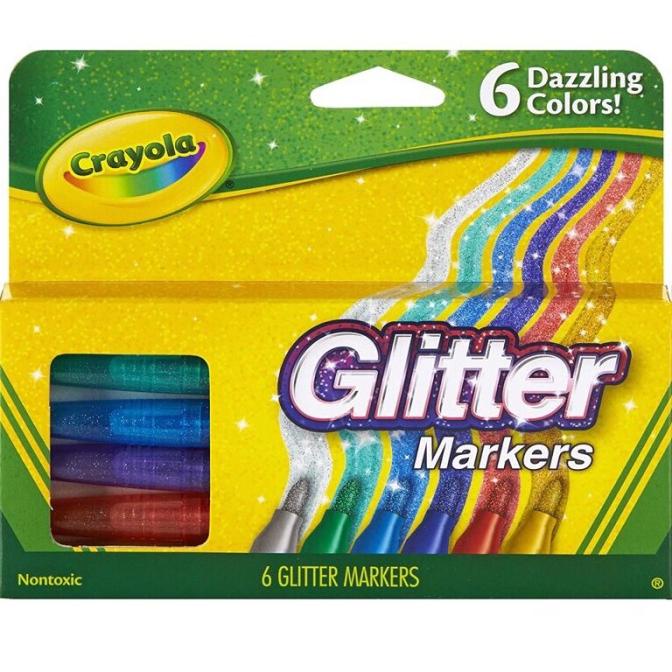 

Crayola Glitters Marker 6 Colors Stok Terbatas