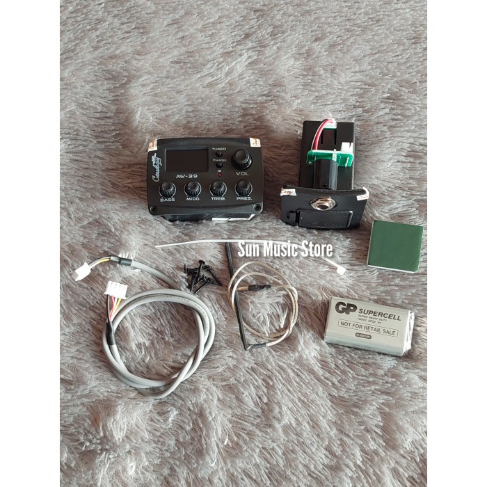 Preamp Gitar Akustik Original Cowboy AW39 Digital Tuner - Preamp AW 39 ffstk790