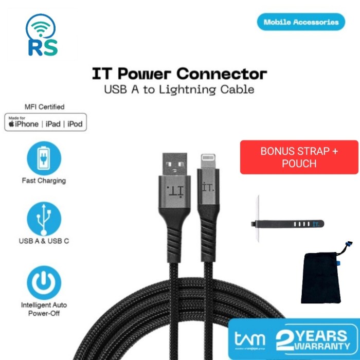 Murah It Power Connector Usb A To Lightning Cable Charger Iphone Ipad