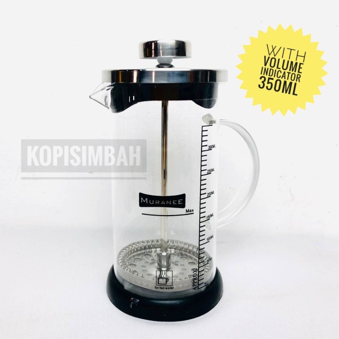 ] French Press Coffee Muranee With Bar 350 ml Alat Seduh Kopi