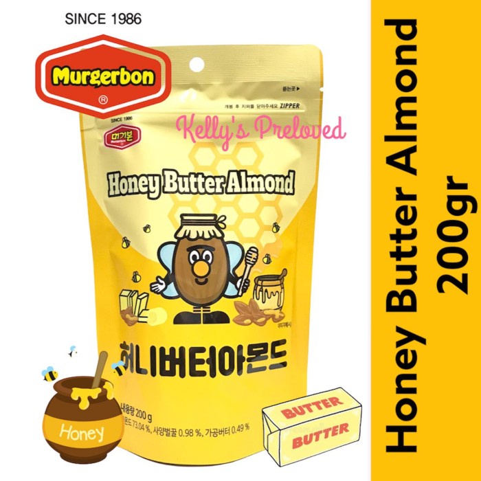 

Murgerbon Honey Butter Almond 200 Gram Product Of Korea