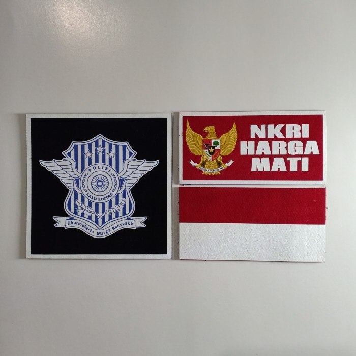 

monggo] EMBLEM POLISI POLANTAS Bahan Bludru Velcro Kualitas Premium