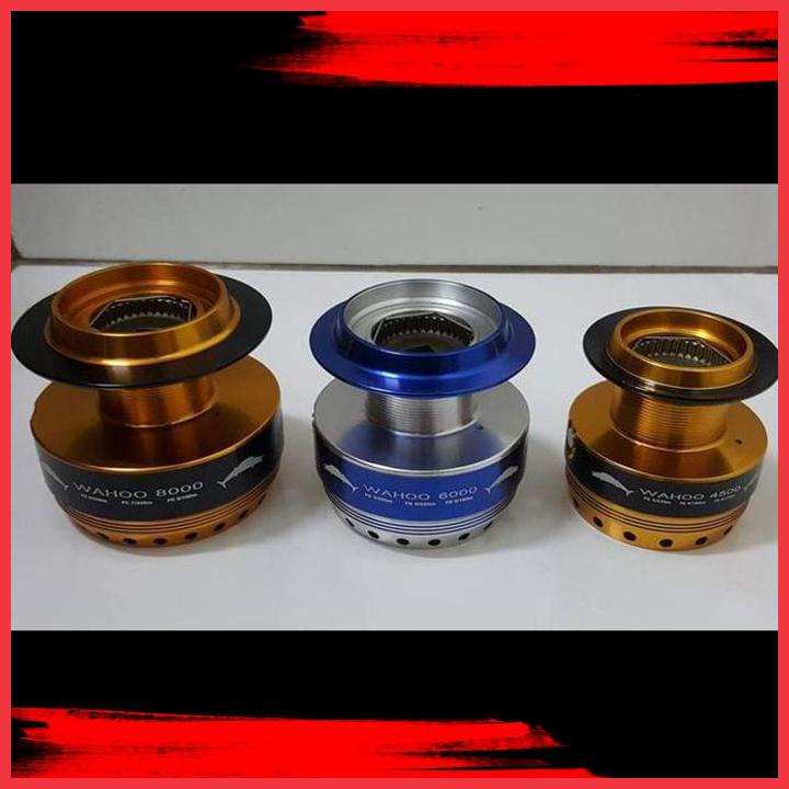 (wpd) spare spool ajiking "wahoo" 6000 (color gold black & silver blue)