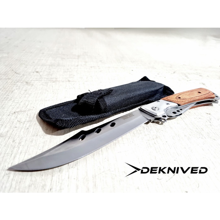 Pisau Lipat Survival Outdoor Besar USA Stainless Steel " Deknived "
