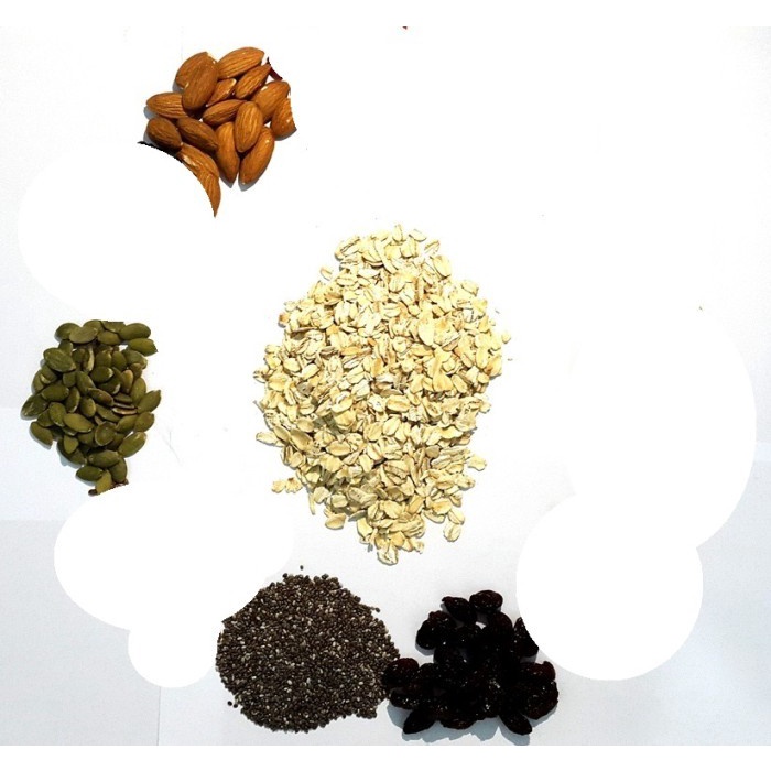 

500Gr Muesli Dg Varian Rasa: Mix Rolled Oat/ Kacang /Biji /Buah Kering