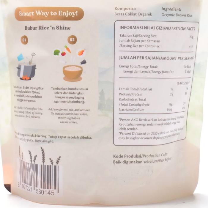 

Rice'N Shine Tepung Organik 250 G