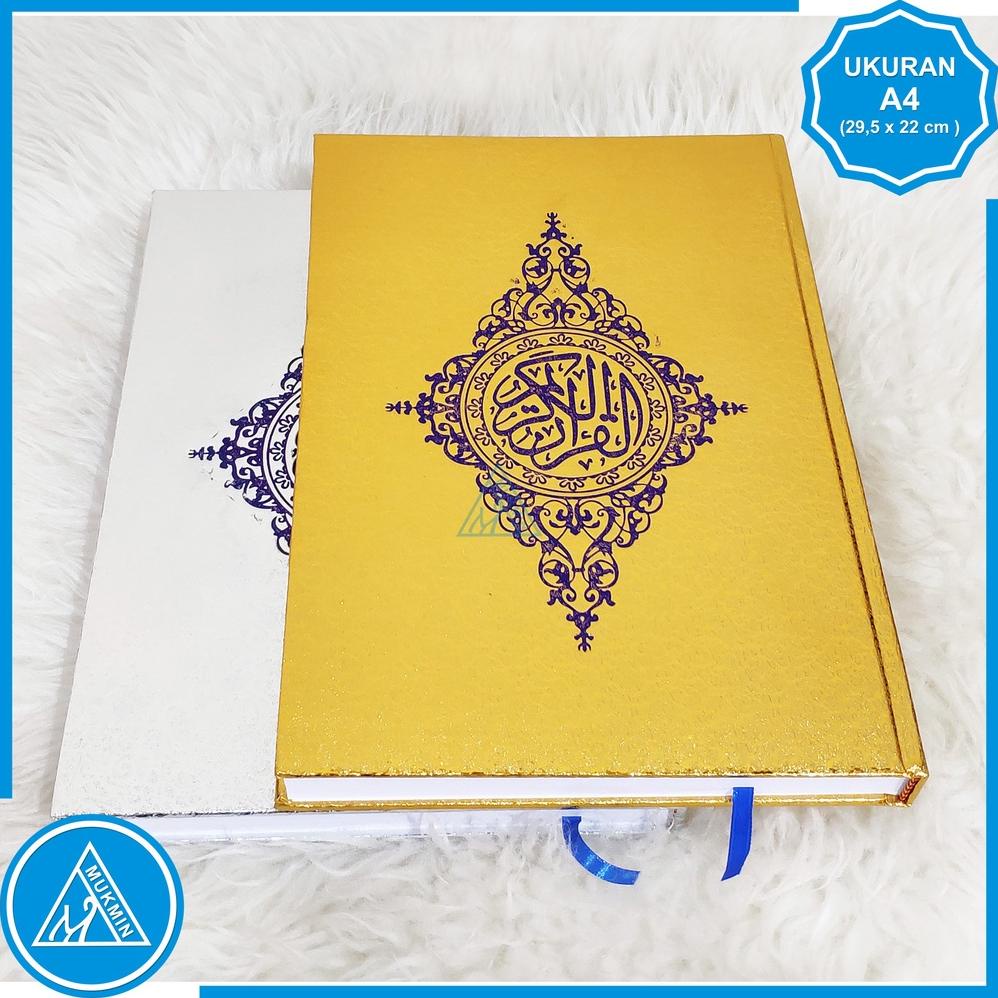 Alquran SUPER emas dan silver ukuran Besar A4 | Tulisan Besar dan jelas