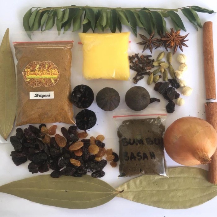 

Paket Bumbu Nasi Briyani Komplit Uk 2 Kg Nass Bumbu Rempah