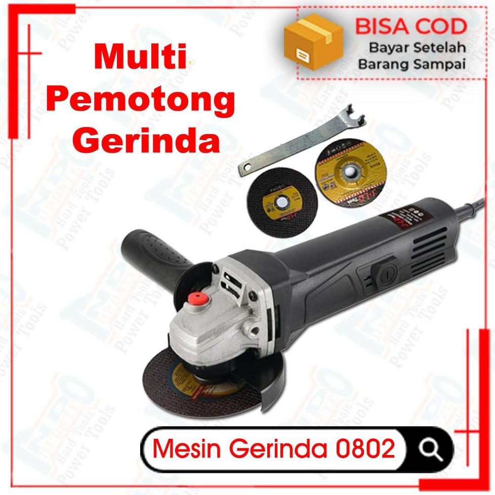 BERKUALITAS MESIN GERINDA TANGAN POLISH POTONG JLD TOOLS MESIN BELAH KAYU JDL J.LD 0802 ANGLE GRINDE