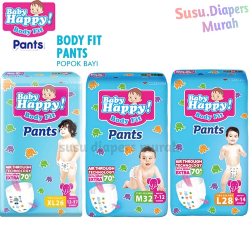 PAMPERS MURAH Baby Happy Size M,L,XL