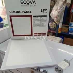 Lampu LED Ceiling Panel Downlight Kotak 30X30cm 35 Watt ECOVA Siap Proses