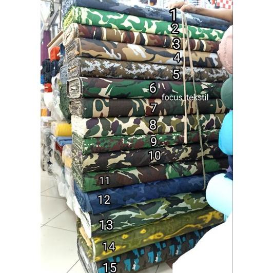 Bahan Jahit Baju Bahan/Kain Katun Army/Loreng Bisa Cod