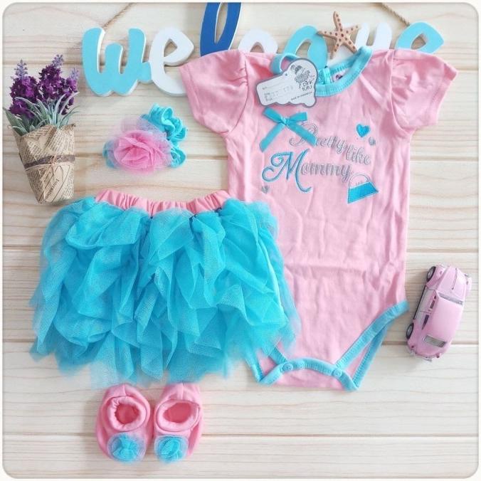COD CJ2 BAJU JUMPER BAYI PEREMPUAN 0 6 BULAN BANDO SET TUTU W2O