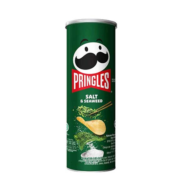 Promo Harga Pringles Potato Crisps Salt & Seaweed 107 gr - Shopee