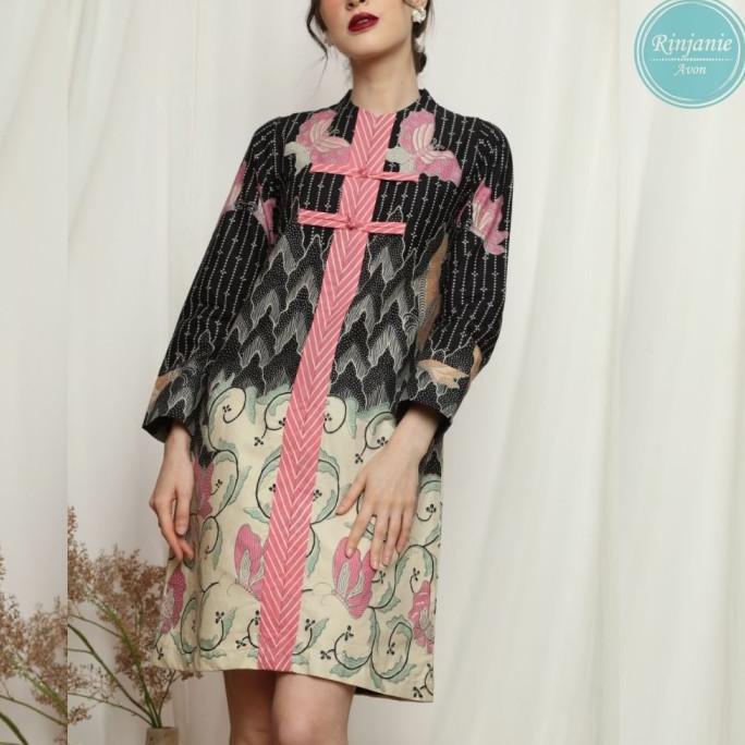 Rinjanie Avon - Dress Batik Cheongsam / Dress Zara Shanghai Pink Berkualitas