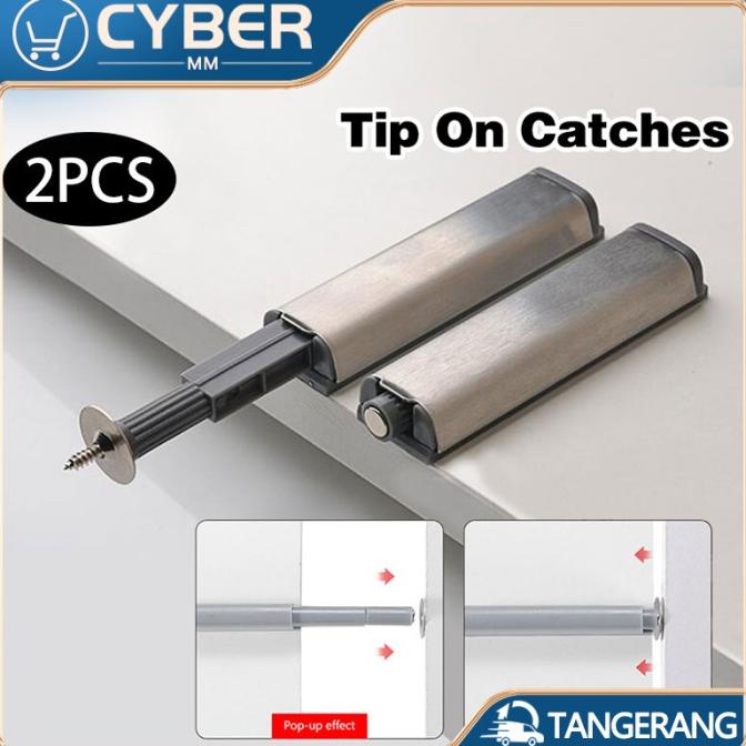 2PcsTip On Push To Open Pintu / Push Open Pintu Lemari