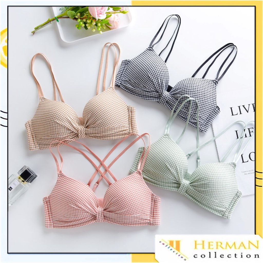 HC Bra Jepang Sexy 6432 Tanpa Kawat Bra t Premium Asian Style Pakaian Dalam Wanita Elastis Sexy Busa