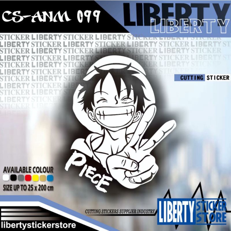 MEDIUM Cutting Sticker Luffy Peace | Cutting Stiker Luffy Peace | Cutting Stiker One Piece | Cutting