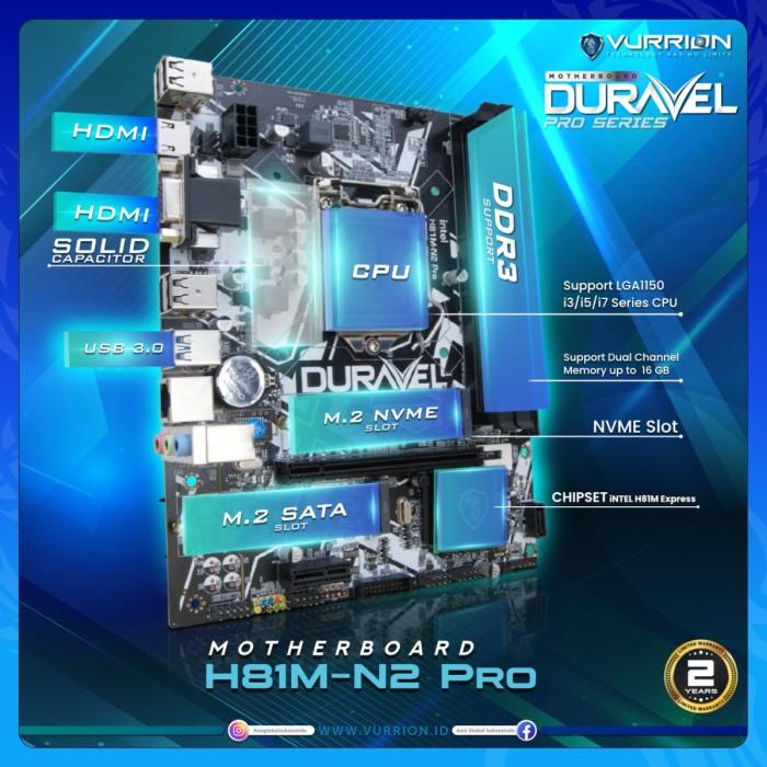 MOTHERBOARD -  MOTHERBOARD VURRION DURAVEL H81M-N2 PRO