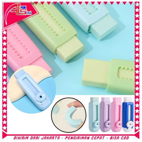 

AS Penghapus Pensil Dorong Warna Pastel Penghapus Mekanik Lucu Mechanical Eraser Push & Pull Retractable Perlengkapan Sekolah Anak Sliding Eraser Hapusan Mekanik Warna Lucu Tidak Meninggalkan Serpihan