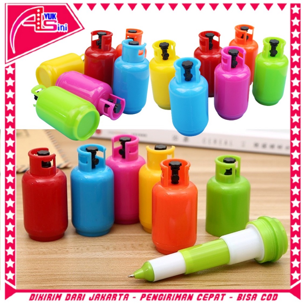 

AS Pena Lucu Bentuk Tabung Gas Bullet Tip 0.5mm Pulpen Capsul Motif Tabung Gas Alat Tulis Sekolah Kantor Gas Cylinder Bolpoint Perlengkapan Menulis Anak Pen Motif Unik Untuk Souvenir Pernikahan Cendera Mata Murah