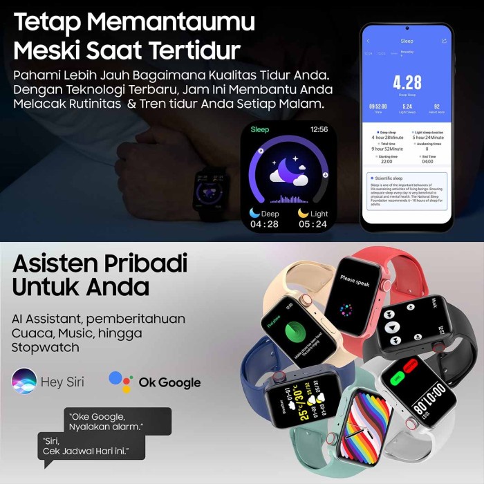 NEW BUDZ SMARTWATCH WATERPROOF IP68, HEART RATE, BLOOD PRESSURE OXYGEN EKG ORIGINAL TERBARU