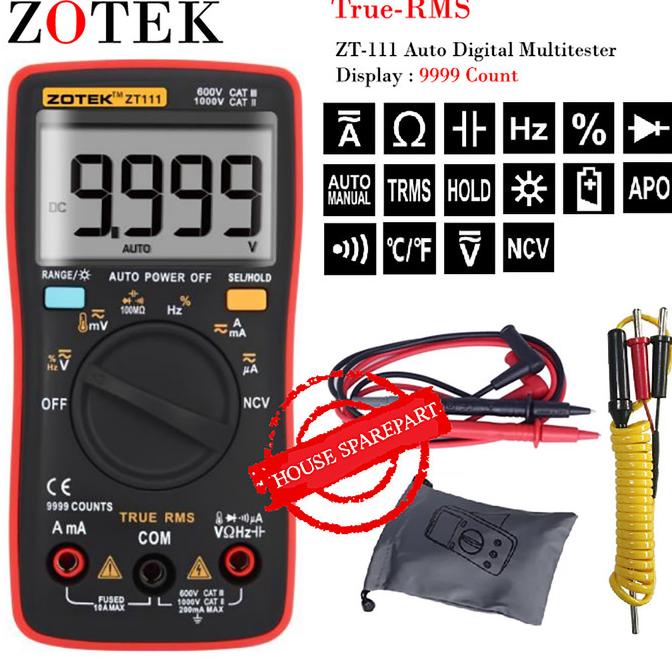 AVOMETER DIGITAL ZOTEK ZT111 - MULTITESTER DIGITAL ZT111 ORIGINAL