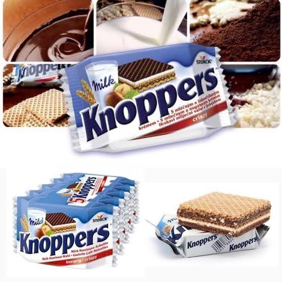 

STORCK KNOPPERS HAZELNUT MILK WAFER BISCUIT COKLAT GERMAN ISI 15
