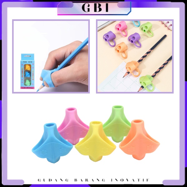 

GBI Alat Membantu latihan Belajar menulis Pegang Pensil 3jari Pencil Grip Alat Bantu Tulis Anak Tk 3 Jari Posture Corrector Tool Silikon Dengan Benar