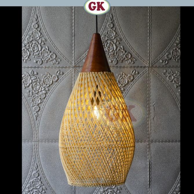 D30 Lampu Gantung Kayu Rotan Kk1049 Arkanafadli