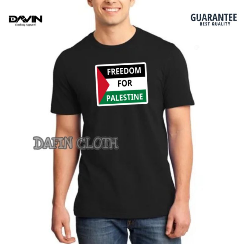 Kaos Pria Baju Tshirt Freedom For Palestina