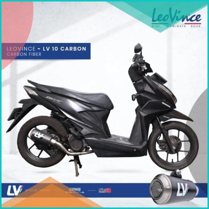 Knalpot Leovince LV10 LV 10 Carbon Fullsystem Honda New Beat Fi 2020 1